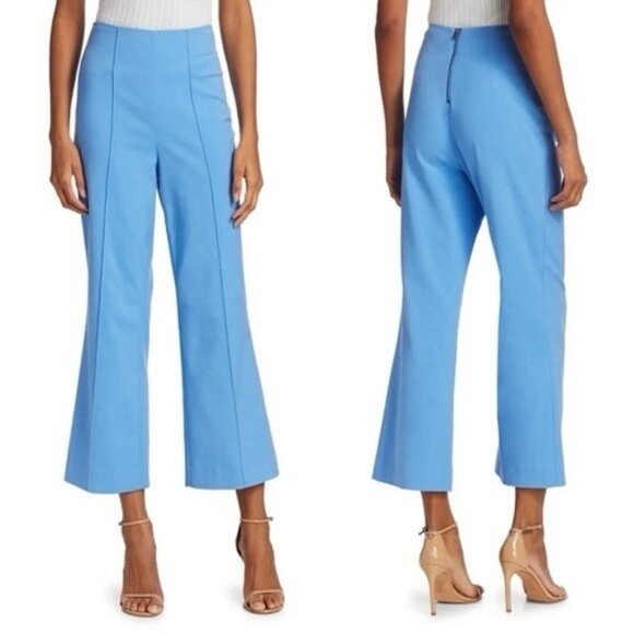 NWT ALICE + OLIVIA PARADISE Pleated Wide Leg High Rise Trousers Pants Size 8